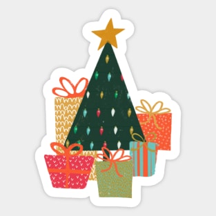 Christmas tree with gifts Sticker